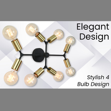 Brass Leaf Studio Contemporary Wall Sconce - Vanity Light Fixture - Multi Mirror Light - Bathroom Light, Makeup light - Hallway Entry-way 8-Bulb Vanity lamp