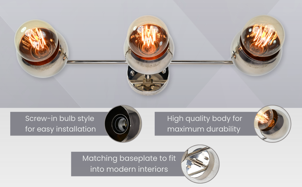 Modern Globe Brass Wall Sconce | Customizable Sleek Spherical Design Fixture for Contemporary Spaces - 32528