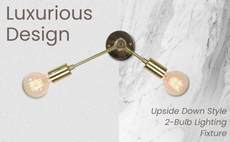 Modern Angled Brass Twin Arm Wall Sconce | Customizable Minimalist Fixture for Luxe Interiors - 32532