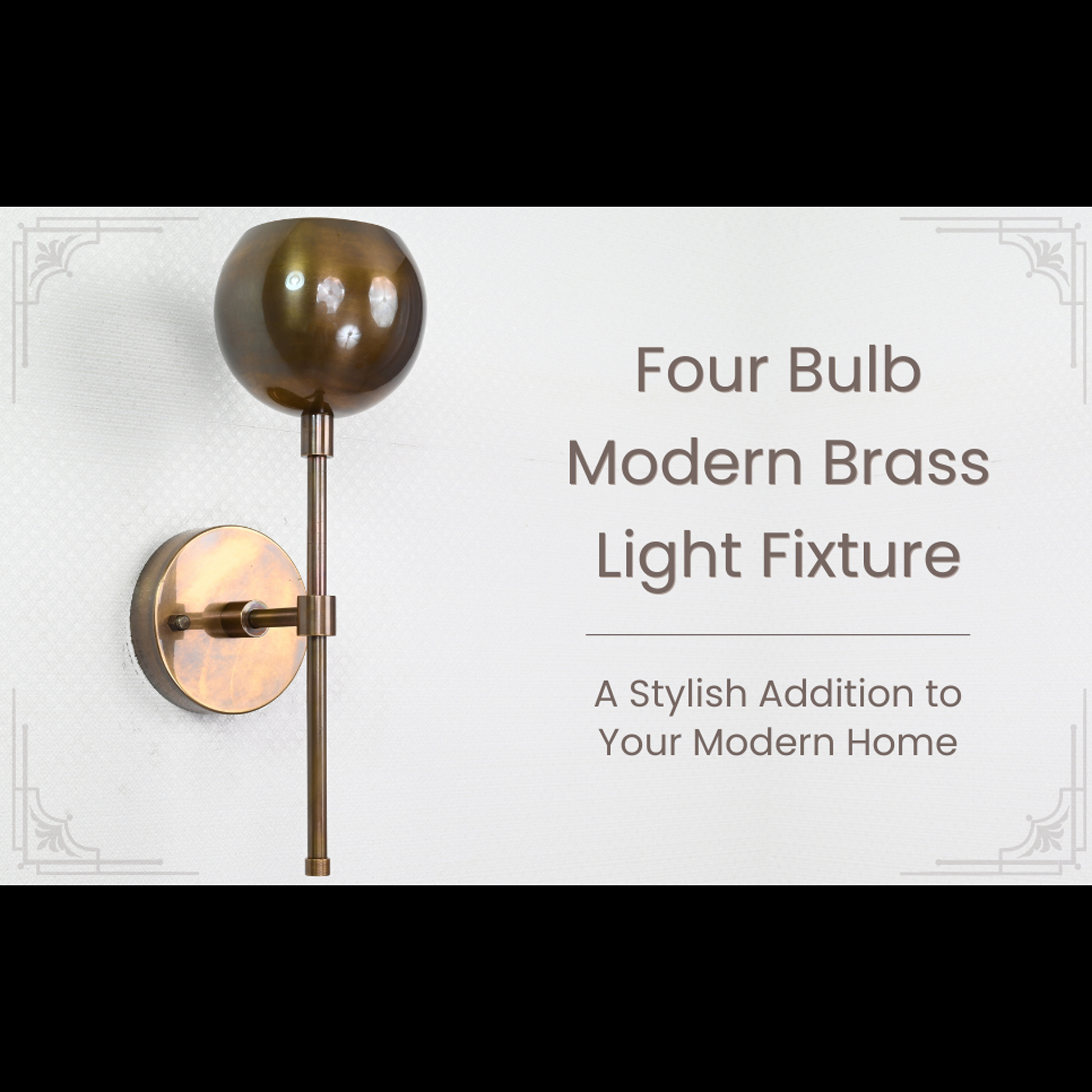 Single Light Brass Wall Sconce 12" Long - 32526