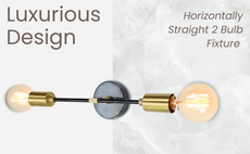 Modern Minimalist Brass Wall Sconce | Customizable Dual-Light Fixture for Contemporary Interiors - 32535