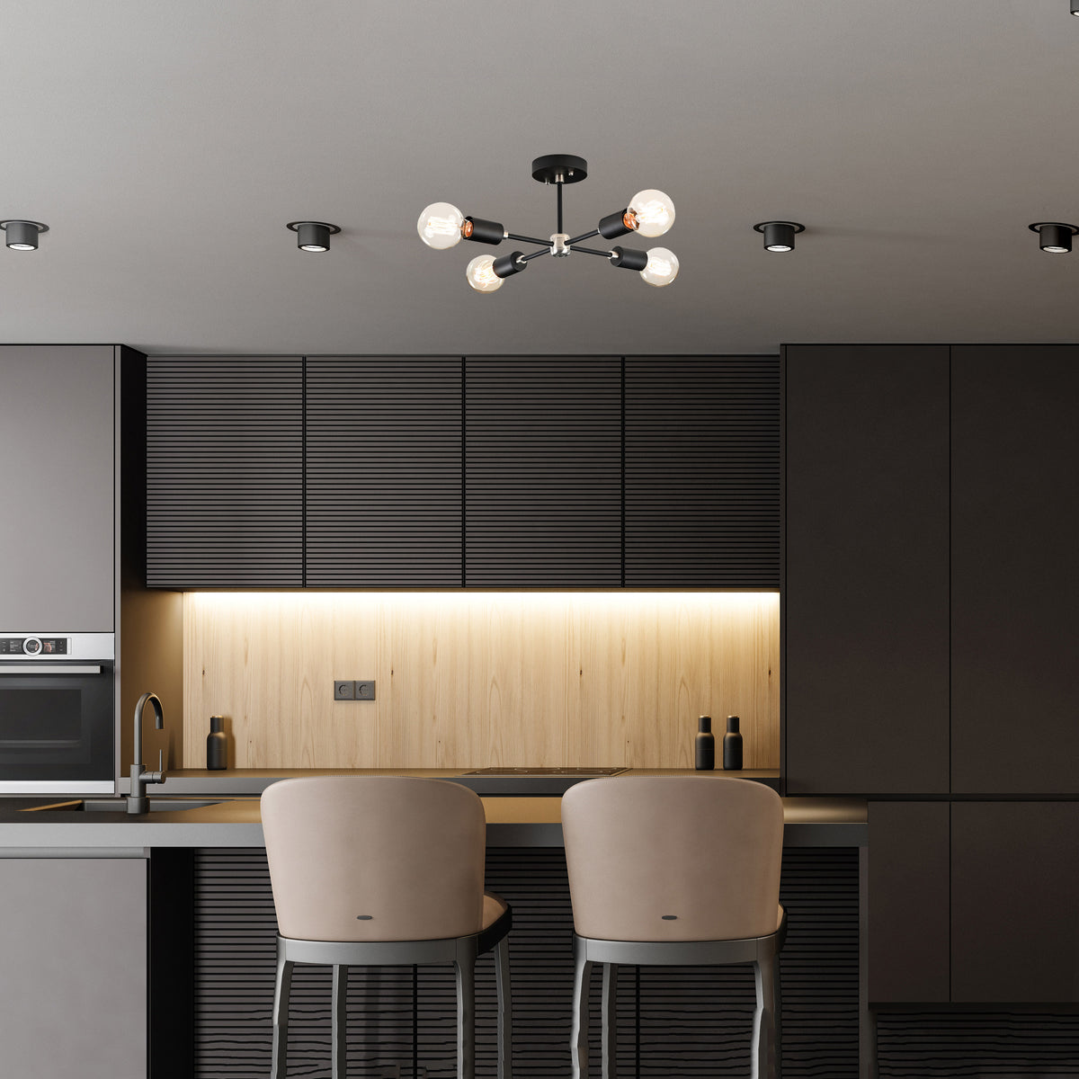 Tokyo Beacon - Brass Chandelier - 4 Lights - 32175