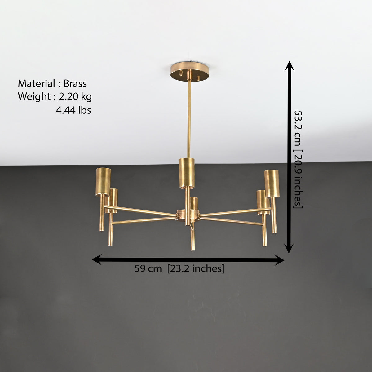 Zurich Beacon Mid-century Chandelier - 6 Lights - 32185