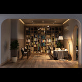 Modern 3-Light Antique Brass Chandelier – Asymmetrical Mid-Century Ceiling Fixture with Exposed Bulbs - 32202