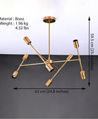 8 Arms Brass Sputnik Chandelier 25