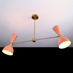 2 Arms Diabolo Brass Pendant Light 34