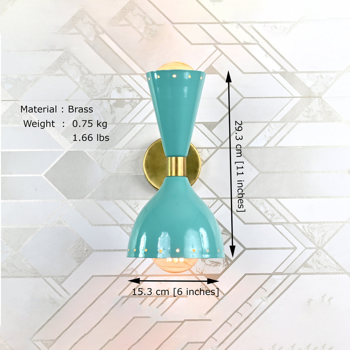 Mid-Century Diabolo Style Wall Sconce | Customizable Retro Accent Light Fixture for Modern Interiors - 32584