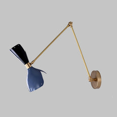 Mid-Century Diabolo Style Swing Arm Wall Sconce | Customizable 28