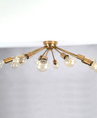 12 Arms Brass Sputnik Chandelier 30