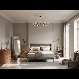 Modern 12-Light Black & Brass Geometric Chandelier – Art-Deco Inspired Ceiling Fixture - 32168