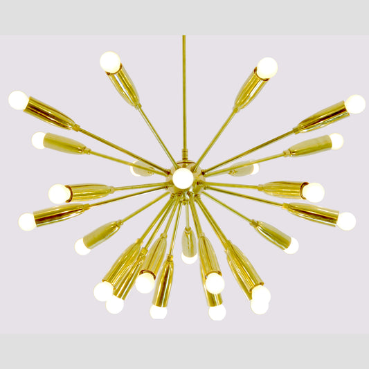 Modern Sputnik Chandelier Light Fixture | Custom Brass Ceiling Lamp | Mid Century Modern Pendant Handmade Lighting - 32102