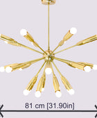 24 Arms Brass Sputnik Chandelier 31