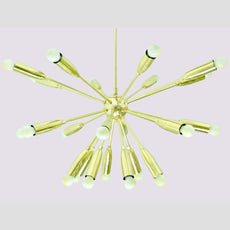 Modern Sputnik Chandelier Light Fixture | Custom Brass Ceiling Lamp | Mid Century Modern Pendant Handmade Lighting - 32102