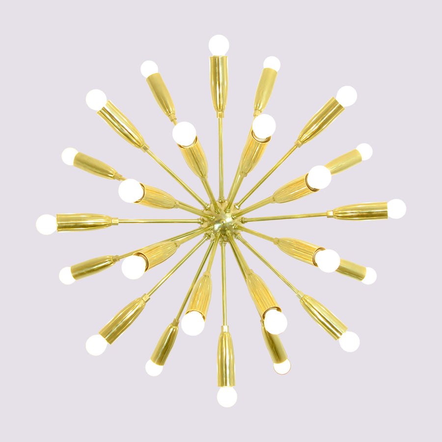 Modern Sputnik Chandelier Light Fixture | Custom Brass Ceiling Lamp | Mid Century Modern Pendant Handmade Lighting - 32102