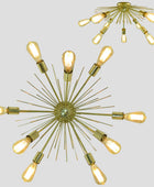 Flush Mount Brass Chandelier 24