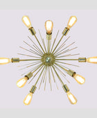 Flush Mount Brass Chandelier 24