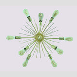 Modern Brass Flush Mount Chandelier | Custom Ceiling Light | Mid-Century Uplighting Fixture - 32459