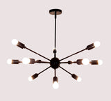 Modern Flush Mount Sputnik Chandelier | Customizable Ceiling Light Fixture | Natural Brass, Copper, or Painted Finishes |  - 32105