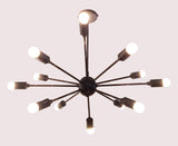 Modern Flush Mount Sputnik Chandelier | Customizable Ceiling Light Fixture | Natural Brass, Copper, or Painted Finishes |  - 32105