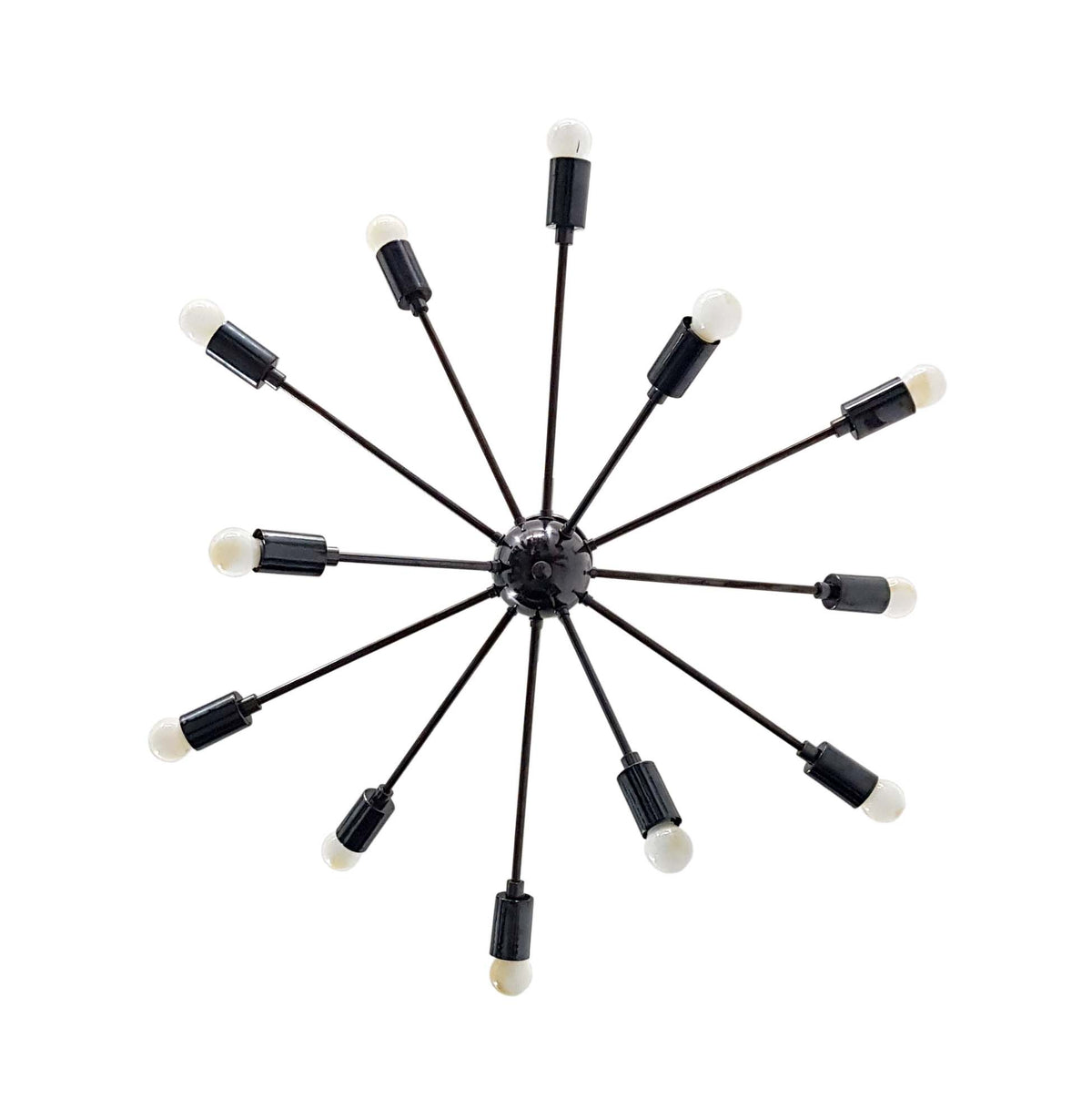 Modern Flush Mount Sputnik Chandelier | Customizable Ceiling Light Fixture | Natural Brass, Copper, or Painted Finishes |  - 32105