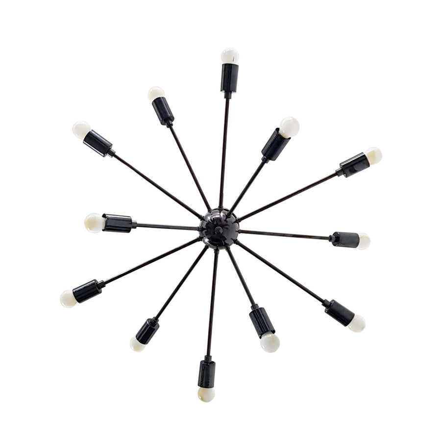 Modern Flush Mount Sputnik Chandelier | Customizable Ceiling Light Fixture | Natural Brass, Copper, or Painted Finishes |  - 32105