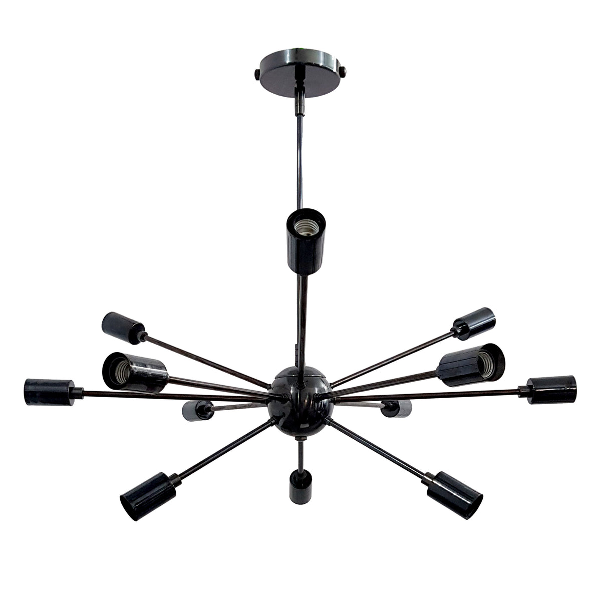 Modern Flush Mount Sputnik Chandelier | Customizable Ceiling Light Fixture | Natural Brass, Copper, or Painted Finishes |  - 32105