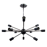 Modern Flush Mount Sputnik Chandelier | Customizable Ceiling Light Fixture | Natural Brass, Copper, or Painted Finishes |  - 32105