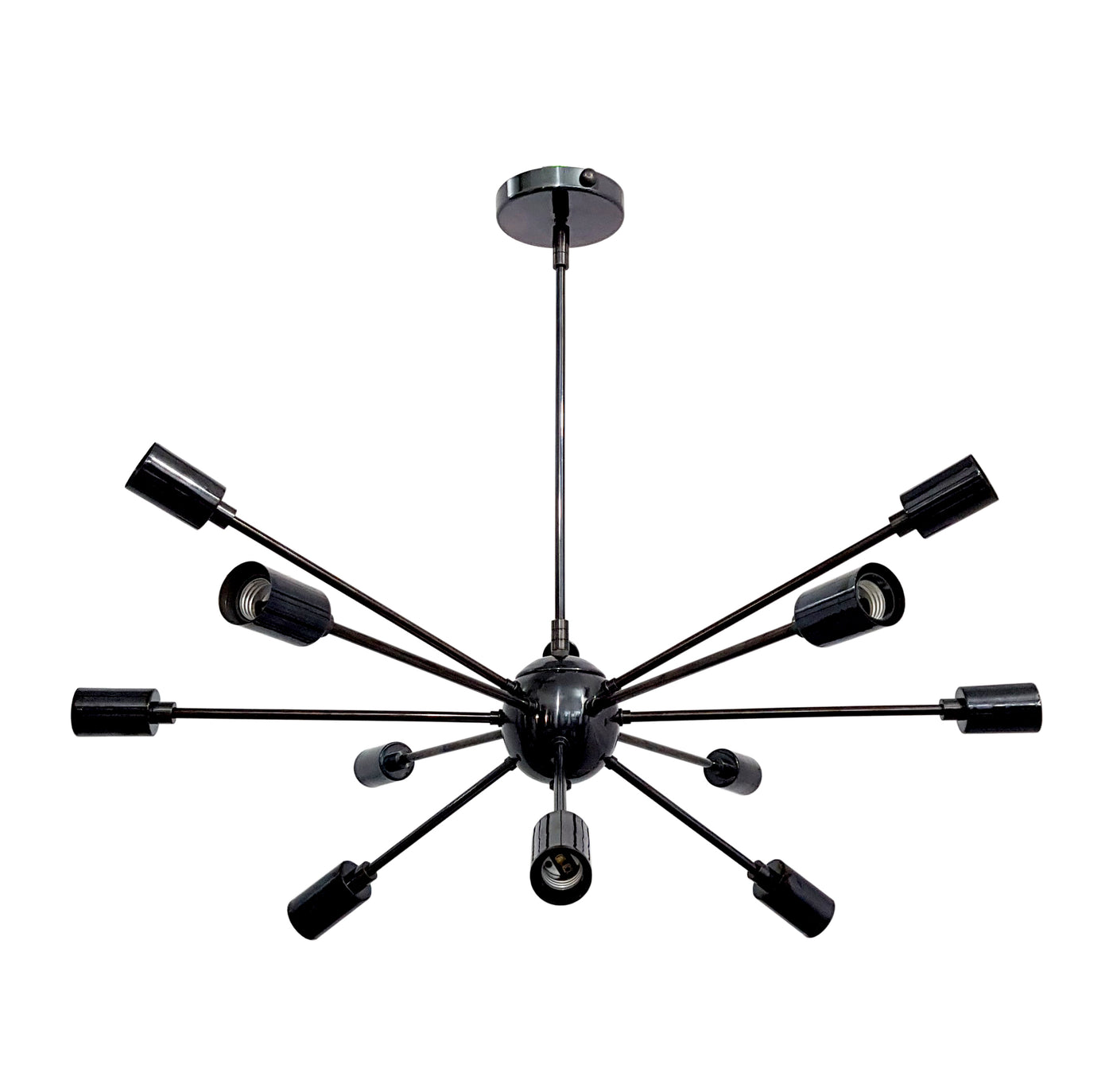 Modern Flush Mount Sputnik Chandelier | Customizable Ceiling Light Fixture | Natural Brass, Copper, or Painted Finishes |  - 32105