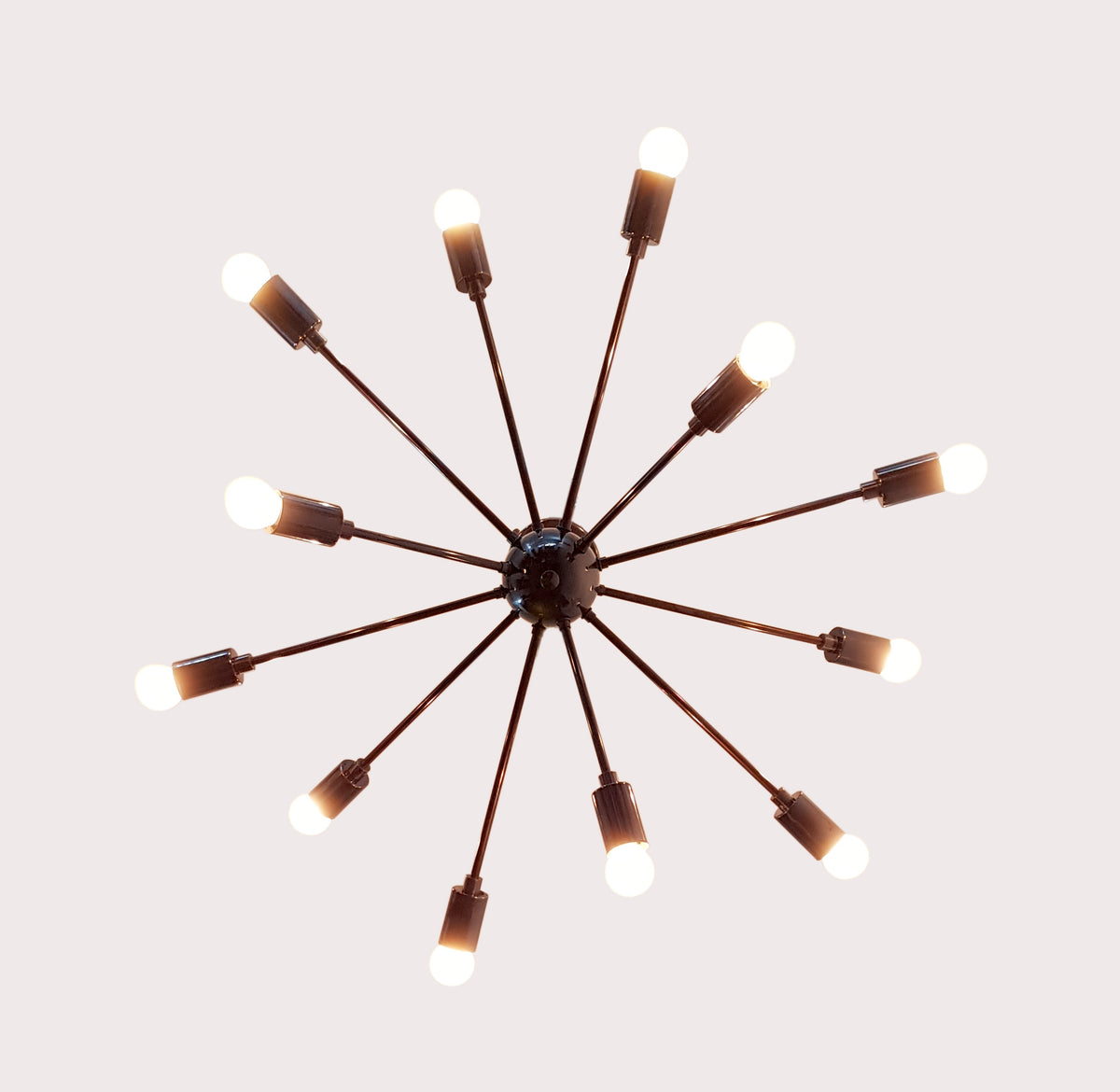 Modern Flush Mount Sputnik Chandelier | Customizable Ceiling Light Fixture | Natural Brass, Copper, or Painted Finishes |  - 32105