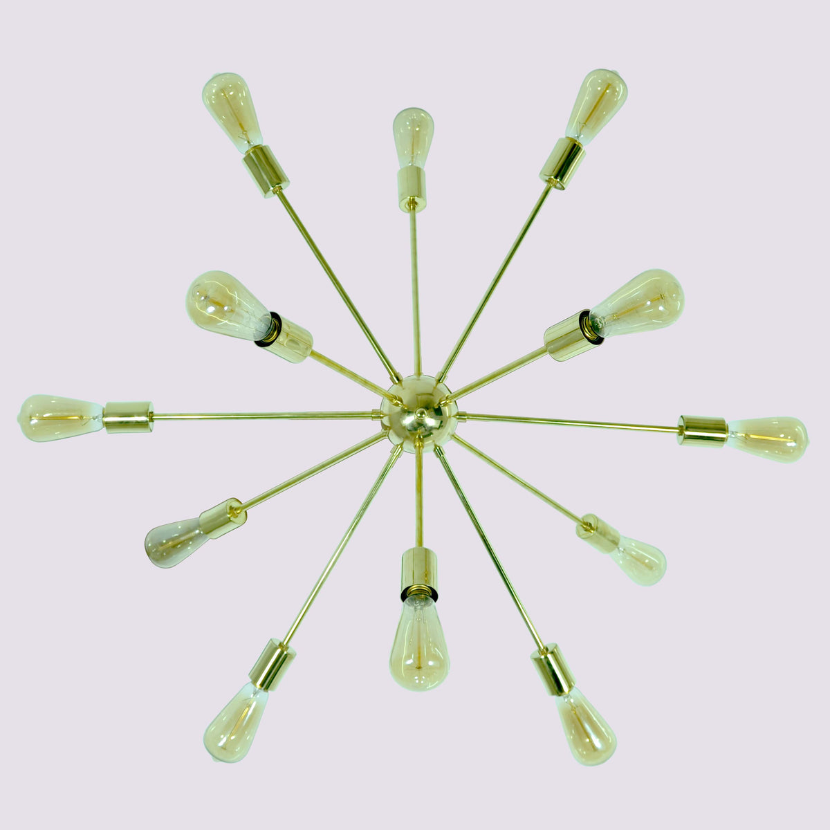 Shinny Brass Chandelier Handmade , Brass Ceiling Hanging Light, Sputnik Lamp made of full Brass 12 arms / lights Brass Leaf Studio - 32107