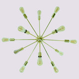 Shinny Brass Chandelier Handmade , Brass Ceiling Hanging Light, Sputnik Lamp made of full Brass 12 arms / lights Brass Leaf Studio - 32107