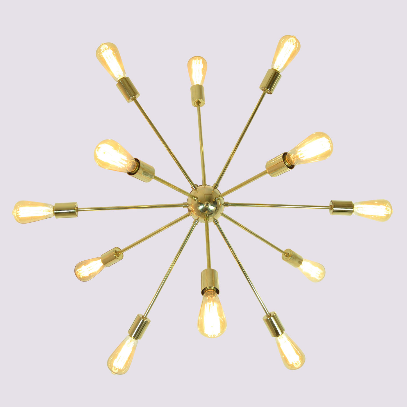 Shinny Brass Chandelier Handmade , Brass Ceiling Hanging Light, Sputnik Lamp made of full Brass 12 arms / lights Brass Leaf Studio - 32107