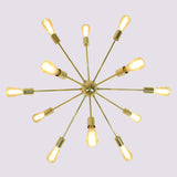 Shinny Brass Chandelier Handmade , Brass Ceiling Hanging Light, Sputnik Lamp made of full Brass 12 arms / lights Brass Leaf Studio - 32107
