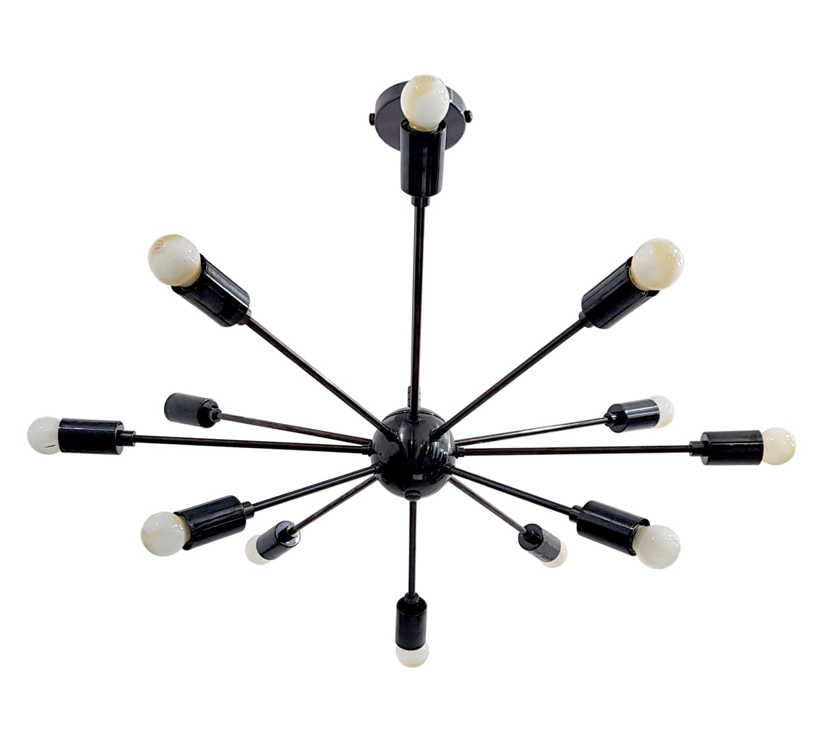 Modern Flush Mount Sputnik Chandelier | Customizable Ceiling Light Fixture | Natural Brass, Copper, or Painted Finishes |  - 32105