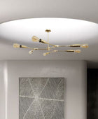 6 Arms Brass Sputnik Chandelier 40