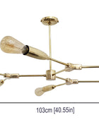 6 Arms Brass Sputnik Chandelier 40