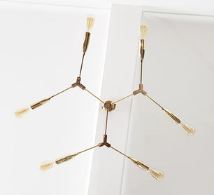 6 Arms Brass Sputnik Chandelier 40