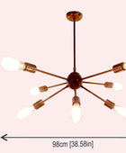 8 Arms Brass Sputnik Chandelier 38