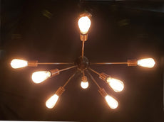 Brass Leaf Studio Premium Ceiling Lamp Brass Patina Finish, Sputnik Chandelier Made of Full Brass, Pendant Ceiling Light 8 arms/Light