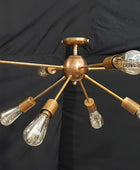 8 Arms Brass Sputnik Chandelier 38