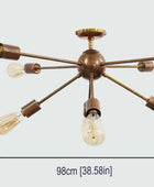 8 Arms Brass Sputnik Chandelier 38