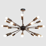 Modern Sputnik Chandelier Light | Customizable Brass or Copper Finish | Mid-Century Ceiling Light Fixture | Industrial Lighting |  - 32132