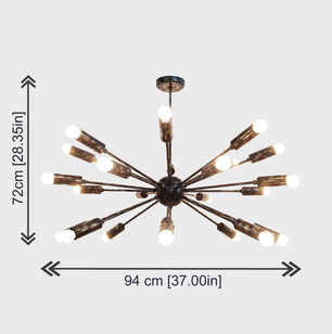 24 Arms Brass Sputnik Chandelier 37