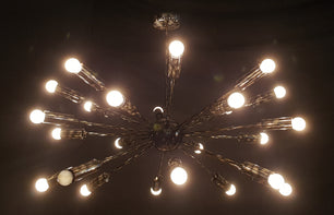 24 Arms Brass Sputnik Chandelier 37