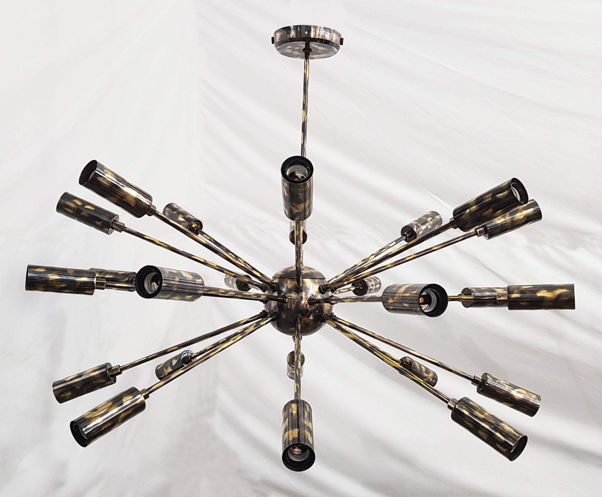 24 Arms Brass Sputnik Chandelier 37" Wide - 32132