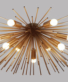 9 Lights Brass Urchin Chandelier 29