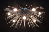 Customizable Brass Urchin Flush Mount Ceiling Light | Starburst Chandelier | Modern Mid-Century Lighting | Handmade |  - 32134