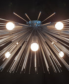 9 Lights Brass Urchin Chandelier 29