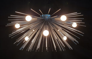 9 Lights Brass Urchin Chandelier 29