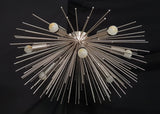 Customizable Brass Urchin Flush Mount Ceiling Light | Starburst Chandelier | Modern Mid-Century Lighting | Handmade |  - 32134